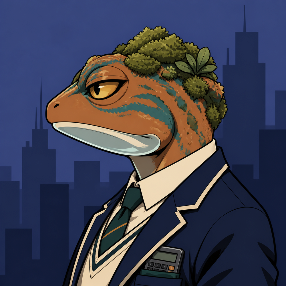 Isekai Broker frog portrait sticker